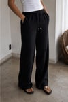 Krinkıl Dokulu Beli Lastikli Wide Leg Pantolon
