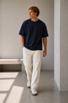 Oversize Bisiklet Yaka T-shirt 