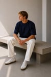 Oversize Bisiklet Yaka T-shirt 