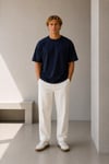 Oversize Bisiklet Yaka T-shirt 