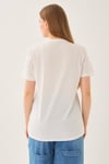 Oversize Geniş Kalıp Bisiklet Yaka Baskılı T-Shirt