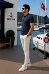 Polo Yaka Düğme Detaylı T-shirt