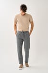 Regular Fit Beli Lastikli Keten Pantolon