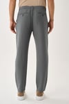 Regular Fit Beli Lastikli Keten Pantolon
