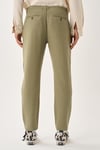 Regular Fit Beli Lastikli Keten Pantolon