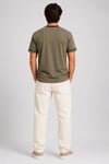 Şerit Detaylı Kontrast Yaka Basic T-Shirt