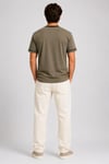 Şerit Detaylı Kontrast Yaka Basic T-Shirt