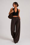 Sırtı Açık Fitilli Crop Top