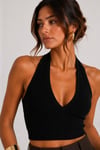 Sırtı Açık Fitilli Crop Top