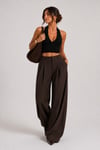 Sırtı Açık Fitilli Crop Top