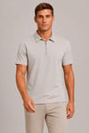 Teknik Kumaş Fermuarlı Polo T-shirt
