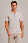Teknik Kumaş Fermuarlı Polo T-shirt