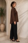 V Yaka Dökümlü Oversize Bluz