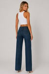 Wide Leg Likralı Denim Pantolon