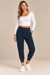 Yüksek Bel Cepli Jogger Pantolon
