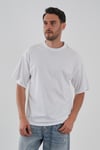 Yumuşak Dokulu Bisiklet Yaka Oversize T-shirt