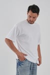 Yumuşak Dokulu Bisiklet Yaka Oversize T-shirt