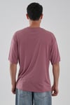 Yumuşak Dokulu Bisiklet Yaka Oversize T-shirt