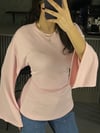  FC TOZ PEMBE BEL BAĞLAMALI İSPANYOL KOL BLUZ