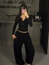 2 KULLANIM SİYAH BAGGY EŞOFMAN ALTI