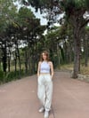 3 İPLİK BEYAZ PAMUKLU OVERSIZE EŞOFMAN 