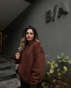 3 İPLİK KAPÜŞONLU KAHVERENGİ 