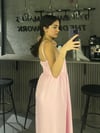ASKILI ASTARLI PEMBE ELBİSE