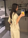 BEJ BEL BAĞLAMALI KISA KOL TAKIM