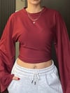 BEL KORSELİ BORDO İSPANYOL KOL BODY