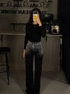 BEL YOĞUNLUK PİNTEREST TAŞLI SİYAH  JEAN