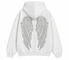 BEYAZ ANGEL TAŞLI SWEATSHIRT