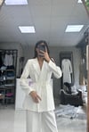 BEYAZ BAĞCIKLI BLAZER CEKET