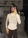 BEYAZ BALIKÇI YAKA TRANSPARAN BODY