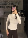 BEYAZ BALIKÇI YAKA TRANSPARAN BODY