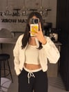 BEYAZ CROP SWEATER