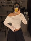 BEYAZ DANTEL KOL BEL KORSELİ BODY