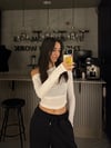 BEYAZ DÜŞÜK OMUZ SANDY KUMAŞ BLUZ