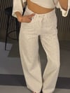 BEYAZ FULL TAŞLI WIDE LEG JEAN