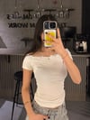 BEYAZ KISA KOL DANTEL BODY