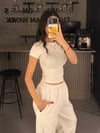 BEYAZ KISA KOLLU BODY
