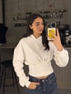 BEYAZ KORSE KAPÜŞONLU SWEAT