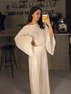 BEYAZ PELERİN BLUZ PANTOLON TAKIM