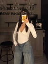 BEYAZ STR V YAKA BODYSUIT