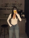 BEYAZ STR V YAKA BODYSUIT