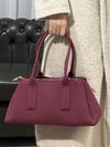 BORDO 3 BÖLMELİ SÜET ÇANTA