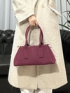 BORDO 3 BÖLMELİ SÜET ÇANTA