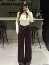BORDO CEPLİ KUMAŞ PANTOLON