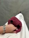 BORDO ÇITÇITLI ÖRGÜ ÇANTA