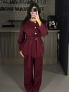 BORDO GOLD DÜĞMELİ BAĞLAMALI 3 İPLİK TAKIM
