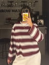 BORDO KALIN ÇİZGİ SWEATER